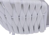 2er-Set Aluminium-Gartenstühle mit Seilgeflecht hellgrau