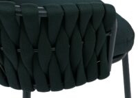 2er-Set Aluminium-Gartenstuhl Outdoor mit Textil Seilgeflecht grün