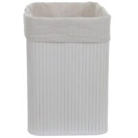 2er-Set Bambus Aufbewahrungskörbe Ordnungsbox 33x33x23cm weiss