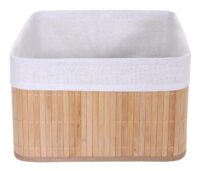 2er-Set Aufbewahrungskorb aus Bambus Regalkorb Ordnungsbox natur