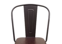 2er-Set Barhocker Metall Kunstleder Chesterfield schwarz-braun