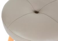 2er-Set drehbare Barhocker Holz Kunstleder helle Beine taupe