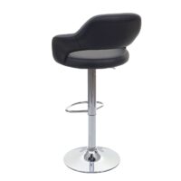 2er-Set Barhocker drehbar mit Lehne Kunstleder grau-schwarz