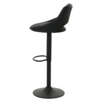 2er-Set Barhocker drehbar Kunstleder mit Fussablage schwarz