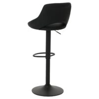 2er-Set Barhocker drehbar Kunstleder mit Fussablage schwarz