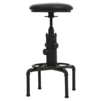 2er-Set Barhocker höhenverstellbar drehbar Metall Kunstleder schwarz