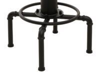 2er-Set Barhocker höhenverstellbar drehbar Metall Kunstleder schwarz