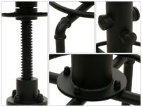 2er-Set Barhocker höhenverstellbar drehbar Metall Kunstleder schwarz