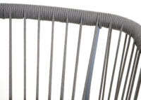 2er-Set Barhocker Rope Outdoor Seilgeflecht Metall hellgrau taupe