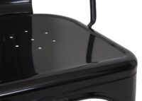 2er Set Bistrostühle Metall Industriedesign stapelbar schwarz