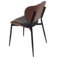 2er-Set Esszimmerstuhl Bugholz Stoff Öko-Tex Walnuss dunkelgrau