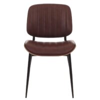 2er-Set Esszimmerstühle Bugholz Kunstleder Öko-Tex natur braun