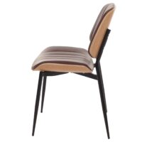 2er-Set Esszimmerstühle Bugholz Kunstleder Öko-Tex natur braun