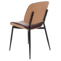 2er-Set Esszimmerstühle Bugholz Kunstleder Öko-Tex natur braun