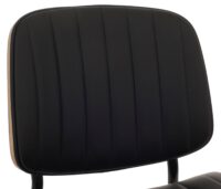 2er-Set Esszimmerstühle Bugholz Kunstleder Öko-Tex natur schwarz