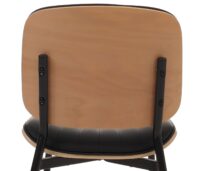 2er-Set Esszimmerstühle Bugholz Kunstleder Öko-Tex natur schwarz