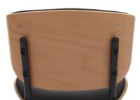 2er-Set Esszimmerstühle Bugholz Kunstleder Öko-Tex natur/schwarz