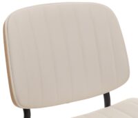 2er-Set Esszimmerstühle Bugholz Kunstleder Öko-Tex natur weiss