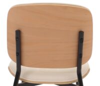 2er-Set Esszimmerstühle Bugholz Kunstleder Öko-Tex natur weiss