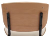 2er-Set Esszimmerstühle Bugholz Kunstleder Öko-Tex natur/weiss