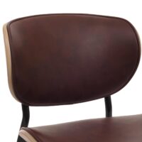 2er-Set Esszimmerstühle Bugholz Kunstleder Öko-Tex vintage braun