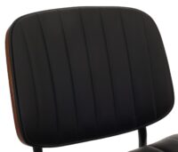 2er-Set Esszimmerstühle Bugholz Kunstleder Öko-Tex walnuss schwarz