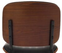 2er-Set Esszimmerstühle Bugholz Kunstleder Öko-Tex walnuss schwarz