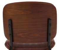 2er-Set Esszimmerstühle Bugholz Kunstleder Walnuss vintage braun