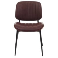 2er-Set Esszimmerstühle Bugholz Kunstleder Walnuss vintage braun