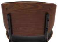 2er-Set Esszimmerstühle Bugholz Kunstleder Öko-Tex Walnuss schwarz