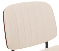 2er-Set Esszimmerstühle Bugholz Kunstleder Walnuss-Optik weiss