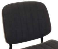 2er-Set Esszimmerstühle Bugholz Stoff Öko-Tex natur dunkelgrau