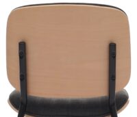 2er-Set Esszimmerstühle Bugholz Stoff Öko-Tex natur dunkelgrau