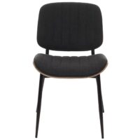 2er-Set Esszimmerstühle Bugholz Stoff Öko-Tex natur dunkelgrau