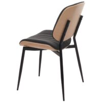 2er-Set Esszimmerstühle Bugholz Stoff Öko-Tex natur dunkelgrau