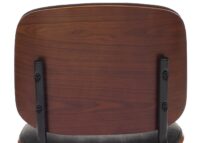 2er-Set Esszimmerstühle Bugholz Stoff Öko-Tex Walnuss dunkelgrau