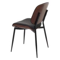 2er-Set Esszimmerstühle Bugholz Stoff Öko-Tex Walnuss dunkelgrau