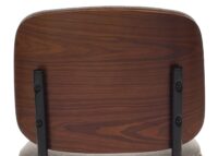 2er-Set Esszimmerstühle Bugholz Stoff Öko-Tex Walnuss hellgrau