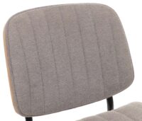 2er-Set Esszimmerstühle Bugholz Stoffbezug Öko-Tex natur hellgrau