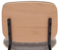 2er-Set Esszimmerstühle Bugholz Stoffbezug Öko-Tex natur hellgrau