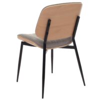 2er-Set Esszimmerstühle Bugholz Stoffbezug Öko-Tex natur hellgrau