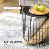 2er-Set Couchtisch Kaffeetisch Skandidesign Schwarz