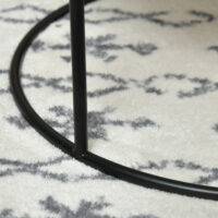 2er-Set Couchtisch Satztisch Boho-Stil Natur-Schwarz