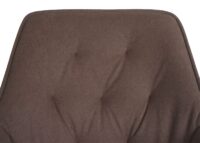 2er-Set drehbare Esszimmerstühle mit Armlehne braun