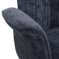 2er-Set Esszimmerstühle drehbar mit Armlehne Chenille dunkelgrau