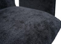 2er-Set Esszimmerstühle drehbar mit Armlehne Chenille dunkelgrau