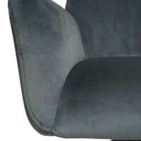 2er-Set drehbare Esszimmerstühle mit Armlehne Stoff dunkelgrau