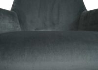 2er-Set drehbare Esszimmerstühle mit Armlehne Stoff dunkelgrau