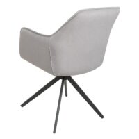 2er-Set drehbare Esszimmerstühle mit Armlehne hellgrau