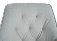 2er-Set drehbare Esszimmerstühle mit Armlehne hellgrau